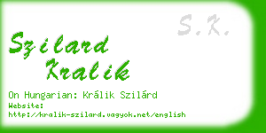 szilard kralik business card