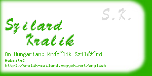 szilard kralik business card